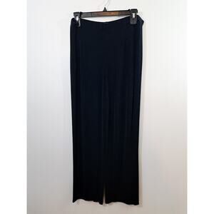 Chico's Travelers Women Navy Blue Pants Slinky Straight Leg Elastic Waist Size 2